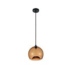 Suspendu CWI Lighting Glass 5553P12- Amber 60W 1 lumière noir