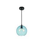 Suspendu CWI Lighting Glass 5553P12 - Blue (2L) 120W 2 lumières noir