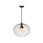 Lustre CWI Lighting Glass 5553P16-Clear 240W 4 lumières noir