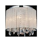 Plafonnier CWI Lighting Benson 5562C12C Clear 160W 4 lumières chrome