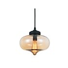 Suspendu CWI Lighting Glass 5570P11 - Amber 60W 1 lumière noir