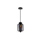 Suspendu CWI Lighting Glass 5570P7C - Smoke 60W 1 lumière noir