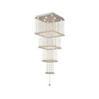 Plafonnier CWI Lighting Square 6601C24C-S 280W 8 lumières chrome