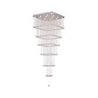 Plafonnier CWI Lighting Square 6601C32C-S 560W 16 lumières chrome