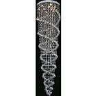 Plafonnier CWI Lighting Double Spiral 6606C24C 315W 9 lumières chrome