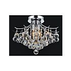 Plafonnier CWI Lighting Princess 8012C16C 240W 4 lumières chrome