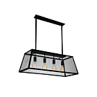 Lustre CWI Lighting Alyson 9601P31-4-101 240W 4 lumières noir