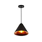 Suspendu CWI Lighting Keila 9666P10-1-143 60W 1 lumière noir et or