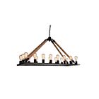 Lustre CWI Lighting Ganges 9671P49-18-RC-101 1080W 18 lumières noir