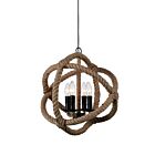 Lustre CWI Lighting Padma 9706P17-4-101 240W 4 lumières noir