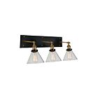 Applique murale CWI Lighting Eustis 9735W24-3-101 180W 3 lumières laiton noir et doré