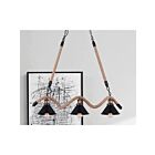 Lustre CWI Lighting Padma 9740P34-3-101 180W 3 lumières noir