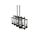 Lustre CWI Lighting Sierra 9827P38-8-RC-101 480W 8 lumières noir