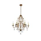 Lustre CWI Lighting Electra 9836P28-6-125 360W 6 lumières bronze oxydé