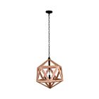 Lustre CWI Lighting Lante 9945P17-3-101 180W 3 lumières noir et bois