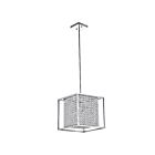 Suspendu CWI Lighting Cube QS8381P12C-S 120W 3 lumières chrome