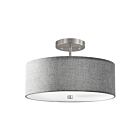 Plafonnier semi encastré incandescent Dainolite 571-143SF-SC-GRY 3-Lumières 180W Chrome satiné
