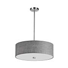 Suspendu tambour LED Dainolite 571-204P-PC-GRY Everly 4-Lumières 240W Chrome poli