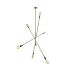 Suspend à cordon Dainolite 816P-AGB 6-Lumières 360W Laiton vieilli