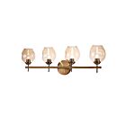 Vanité halogène Dainolite ABI-284W-VB Abii 4-Lumières 160W Bronze Vintage