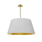 Suspendu à chaîne Dainolite BRY-L-AGB-692 Brynn 1-Lumière 100W Laiton vieilli