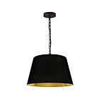 Suspendu à chaîne Dainolite BRY-S-BK-698 Brynn 1-Lumière 100W Noir