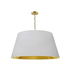 Suspendu à chaîne Dainolite BRY-XL-AGB-692 Brynn 1-Lumière 100W Laiton vieilli