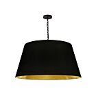 Suspendu à chaîne Dainolite BRY-XL-BK-698 Brynn 1-Lumière 100W Noir