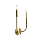Applique murale incandescent Dainolite ELN-152W-AGB Eleanor 2-Lumières 120W Laiton vieilli