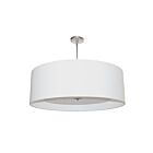 Suspendu tambour LED Dainolite HEL-224P-PC-WH Helena 4-Lumières 240W Chrome poli