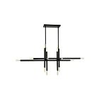 Suspendu à tige Dainolite KAN-4016HP-MB Kanata 16-Lumières 960W Noir mat