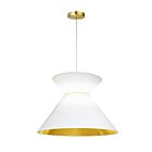 Suspendu tambour LED Dainolite PAT-181P-AGB-692 Patricia 1-Lumière 100W Laiton vieilli