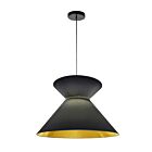 Suspendu tambour LED Dainolite PAT-181P-BK-698 Patricia 1-Lumière 100W Noir
