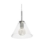 Mini suspendus Dainolite RSW-91P-SC-CLR Roswell 1-Lumière 60W Chrome satiné
