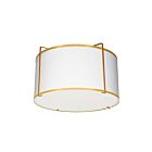Plafonnier encastré incandescent Dainolite TRA-121FH-GLD-WH Trapazoid 2-Lumières 120W Or