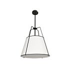 Suspendu à tige Dainolite TRA-1P-BK-WH Trapezoid 1-Lumière 60W Noir mat