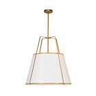 Suspendu à tige Dainolite TRA-3P-GLD-WH Trapezoid 3-Lumières 300W Or