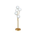 Lampe sur pied LED mère et fils Dainolite 306T-AGB 5-lumières Laiton vieilli 200w