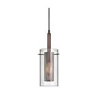 Suspendu LED en métal et verre Dainolite 30961-CM-OBB 1-lumière Bronze huilé brossé 100w