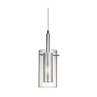 Suspendu LED en métal et verre Dainolite 30961-CM-PC 1-lumière Chrome poli 100w