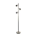 Lampe sur pied DEL Dainolite 625LEDF-SC séries Modern 3-lumières Chrome satiné 15w