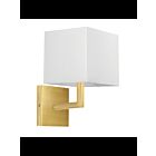 Applique murale LED Dainolite Lucas 77-1W-AGB-WH 1-lumière 60W laiton vieilli