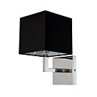 Applique incandescent Dainolite 77-1W-PC-BK 1-lumière Chrome poli 60w