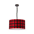 Suspendu LED de taille moyenne Braxton Dainolite Braxton BXN-M-BK-201 1-lumière 100W chèque de buffle