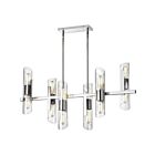 Chandelier horizontal LED Dainolite Samantha SAM-4012HC-PC 12-lumières 720W clair