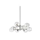 Suspendu tige DEL Dainolite ABI-268P-PC séries Abii 8-lumières Chrome poli 720w