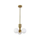 Suspendu 1 étage Dainolite AMA-153P-AGB Amanda 3-Lumières Laiton vieilli 75W