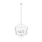 Lustre sur tige de LED Dainolite ARC-226C-WH-SC séries Archello 6-lumières Blanc mat 360w