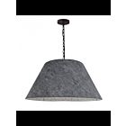 Large suspendu LED Brynn Dainolite Brynn BRY-L-BK-500 1-lumière 100W gris