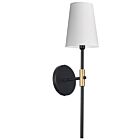 Dainolite CIN-211W-MB-AGB-790 Cinthia 60W 1-Lumière Noir mat Applique murale